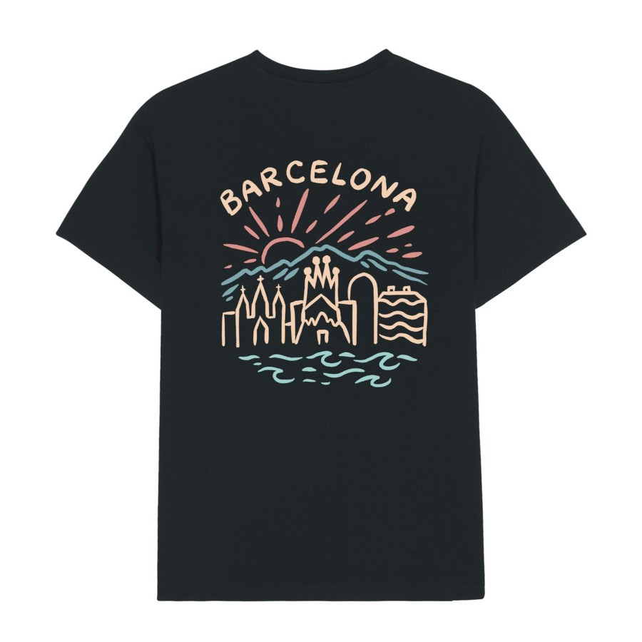 Wituka Barcelona Line Art Black Camisetas