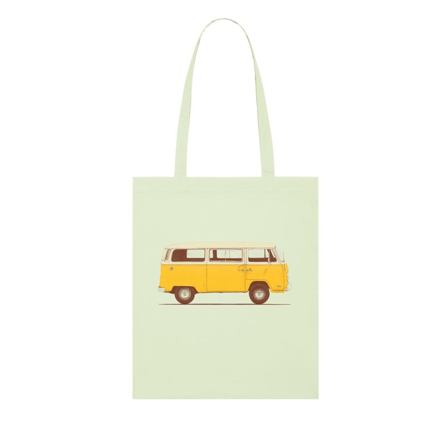 Wituka Yellow Van - Thin Tote Bag Stem Green Bolsas