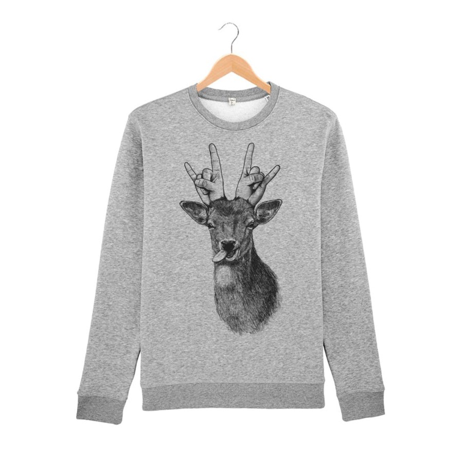 Wituka Party Animal Sweatshirt Kids Heather Grey Sudaderas