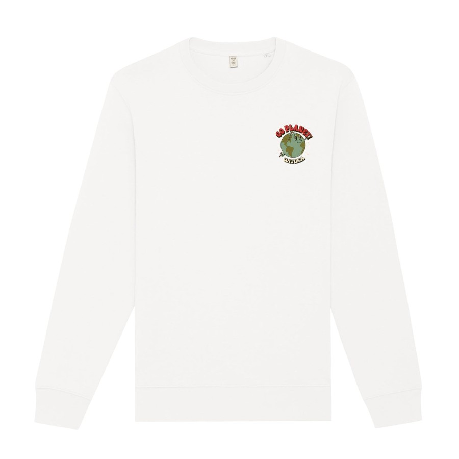 Wituka Go Planet Earth Day Sweatshirt Off White Sudaderas