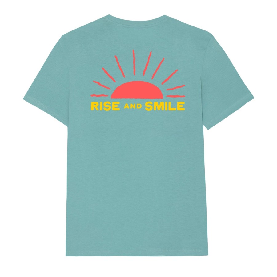 Wituka Rise And Smile Kids Teal Monstera Camisetas