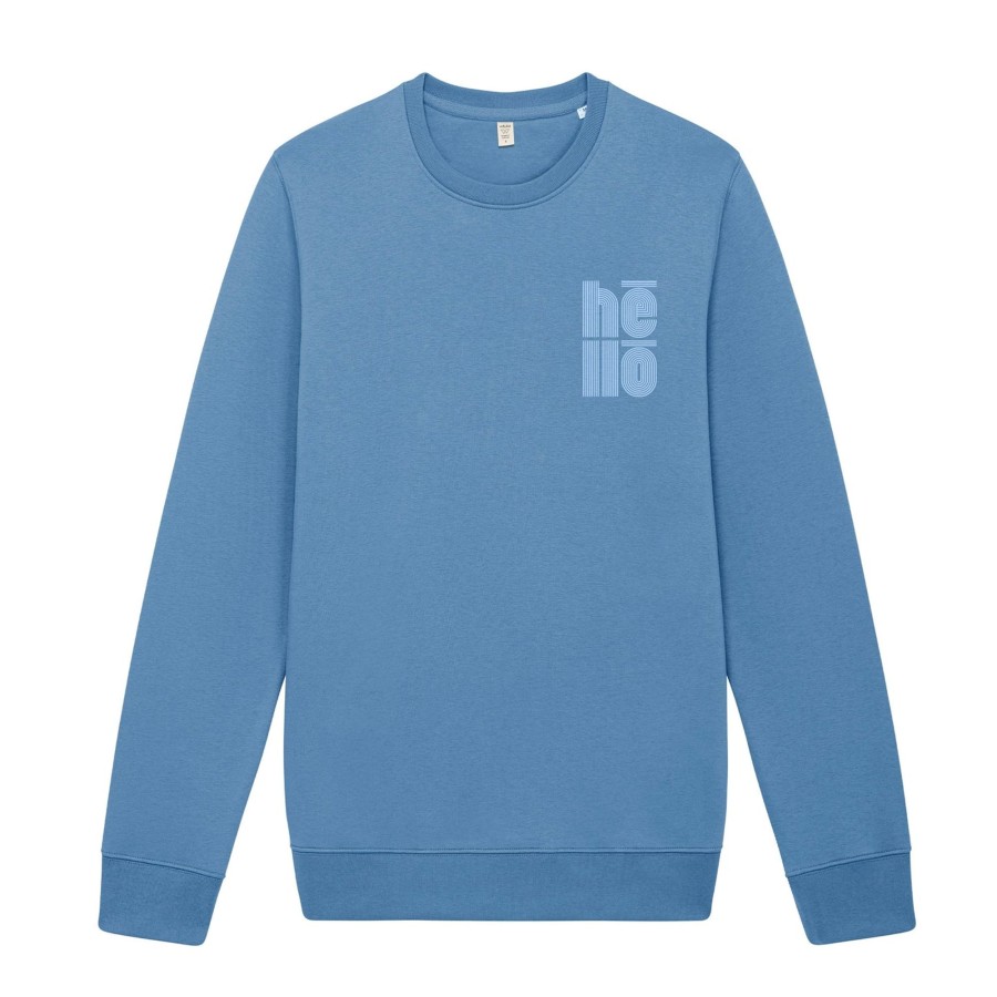 Wituka Hello Sweatshirt Kids Bright Blue Sudaderas