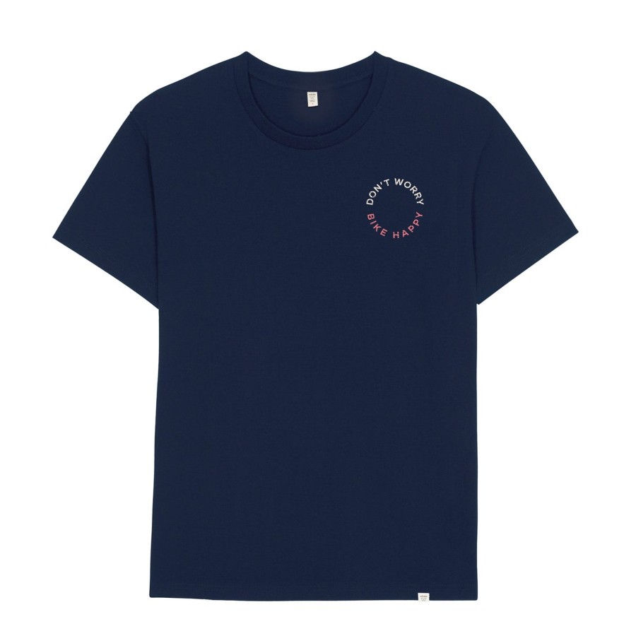 Wituka Don'T Worry Bike Happy French Navy Camisetas