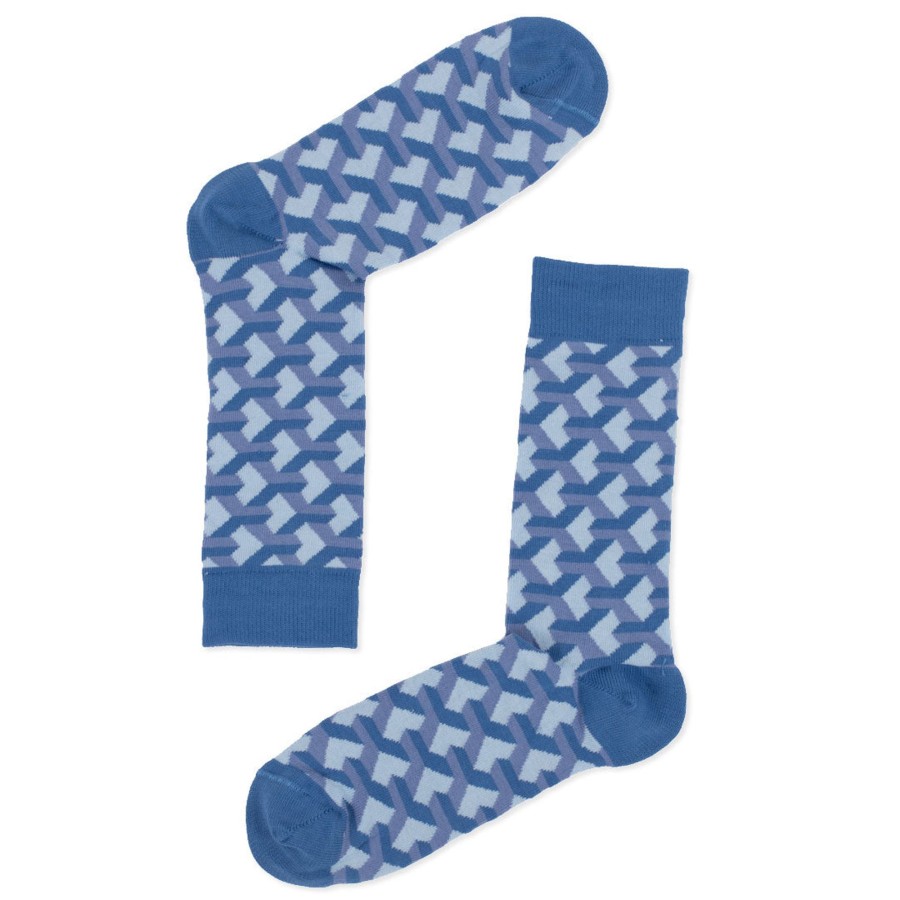 Wituka Socks Impossible Figures Blue Multicolor Calcetines