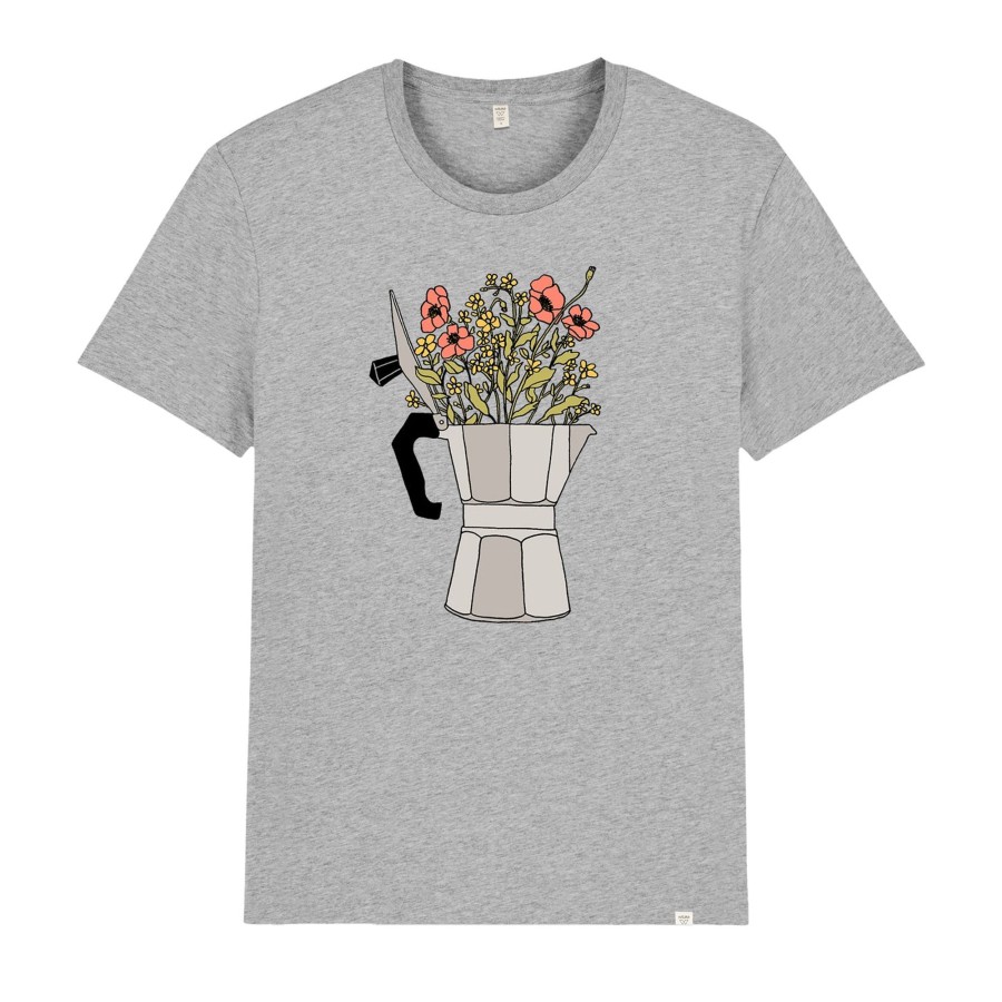 Wituka Moka Flowers Kids Heather Grey Camisetas