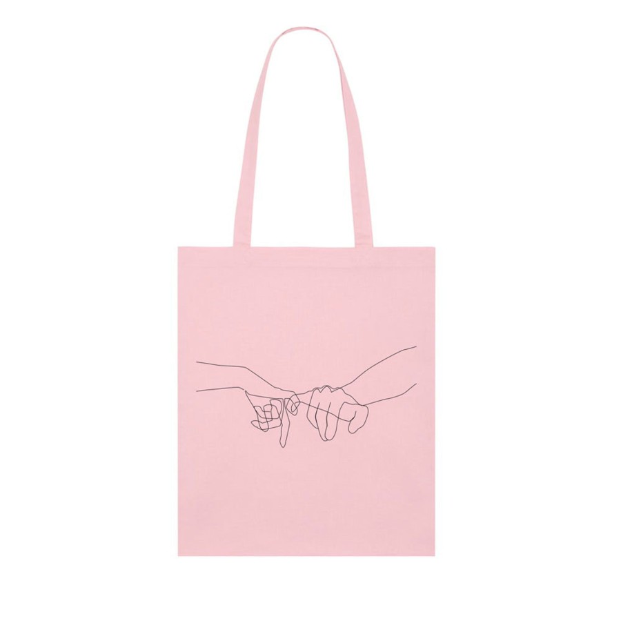 Wituka Pinky Swear - Thin Tote Bag Cotton Pink Bolsas