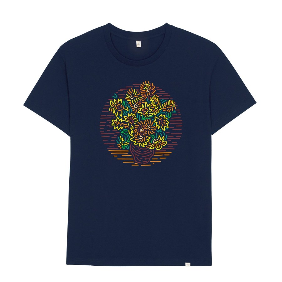 Wituka Sunflowers French Navy Camisetas