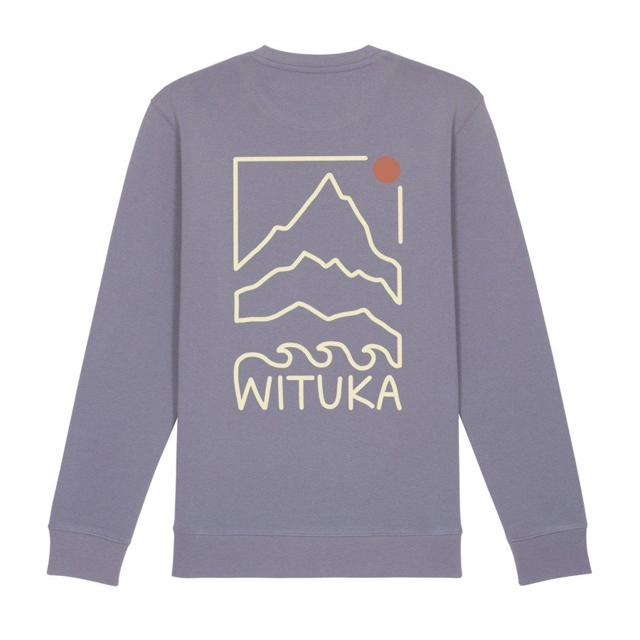 Wituka Wituka Line Landscape Sweatshirt Lava Grey Sudaderas