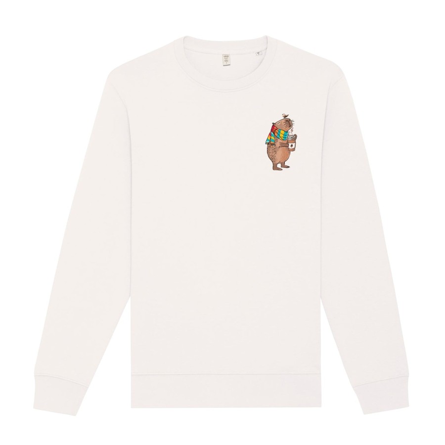 Wituka Coffeebara Sweatshirt Vintage White Sudaderas