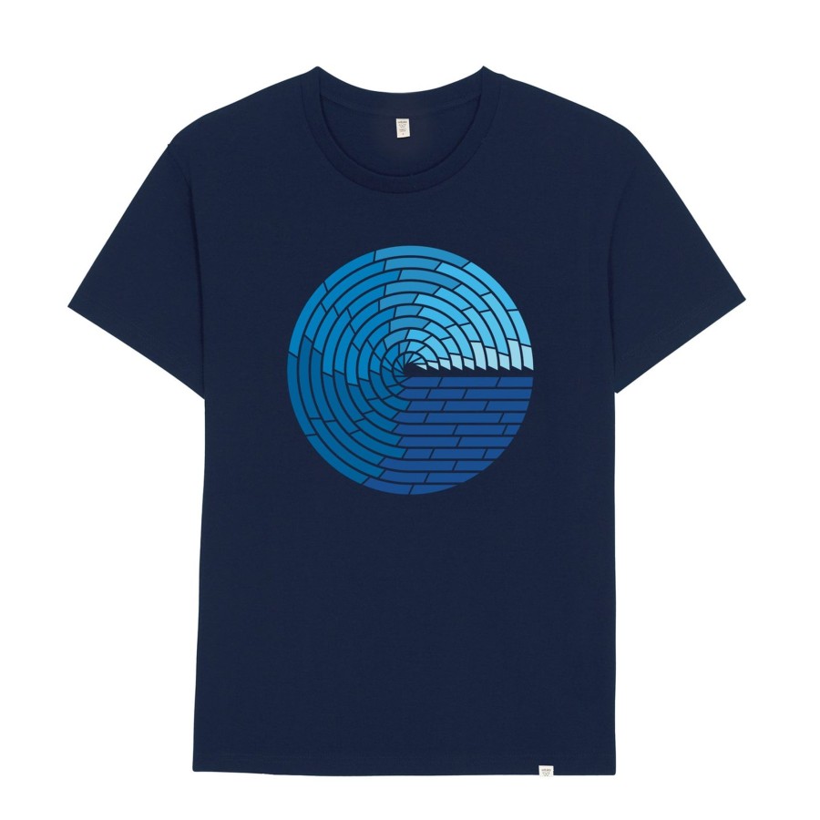 Wituka Geometric Wave French Navy Camisetas