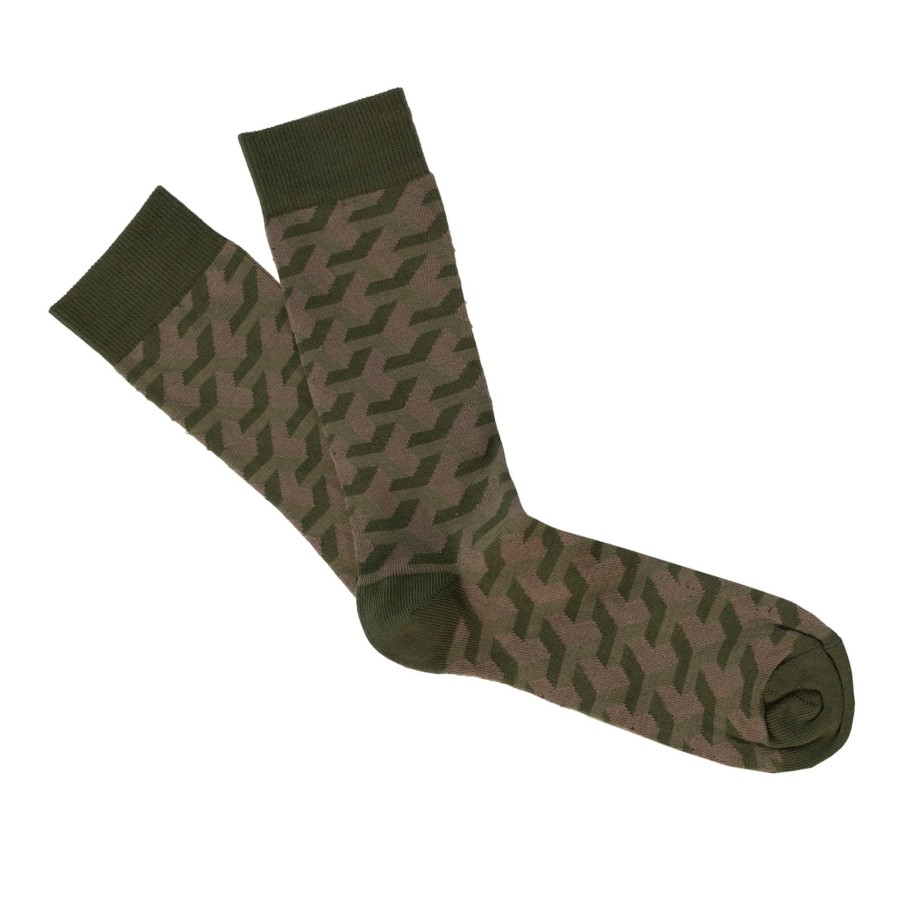 Wituka Socks Impossible Figures Green Multicolor Calcetines