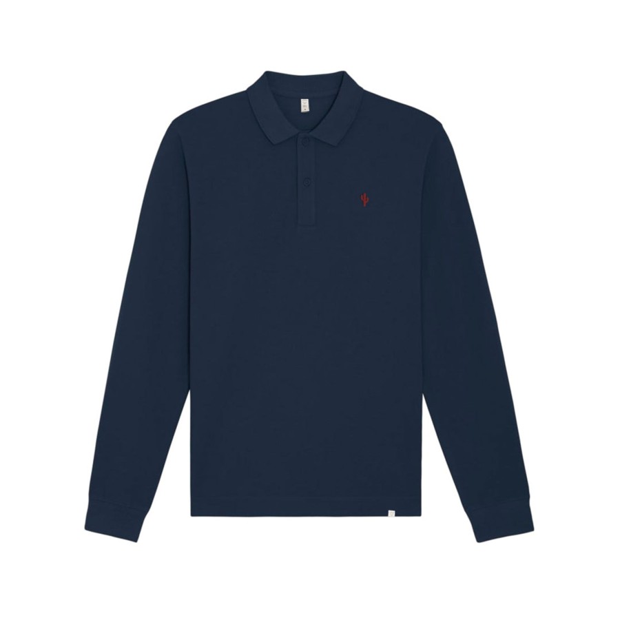 Outlet Long Sleeve Polo Cactus French Navy Polos