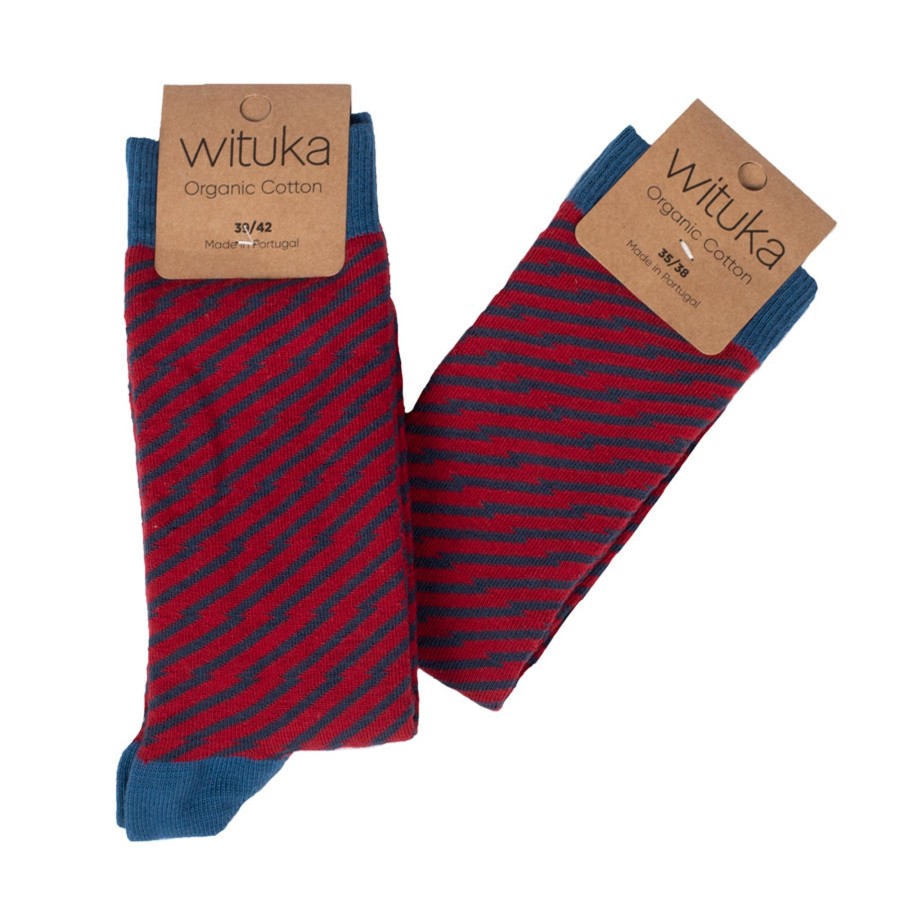 Wituka Socks Bolt Red Multicolor Calcetines