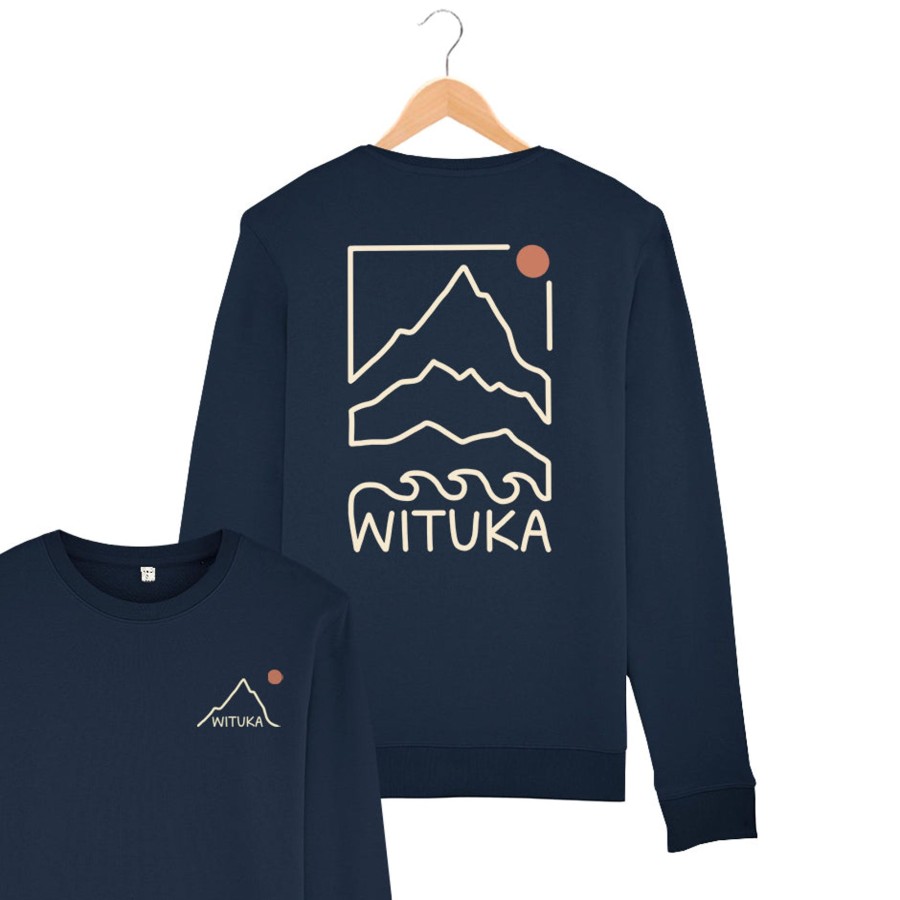 Wituka Wituka Line Landscape Sweatshirt Kids French Navy Sudaderas