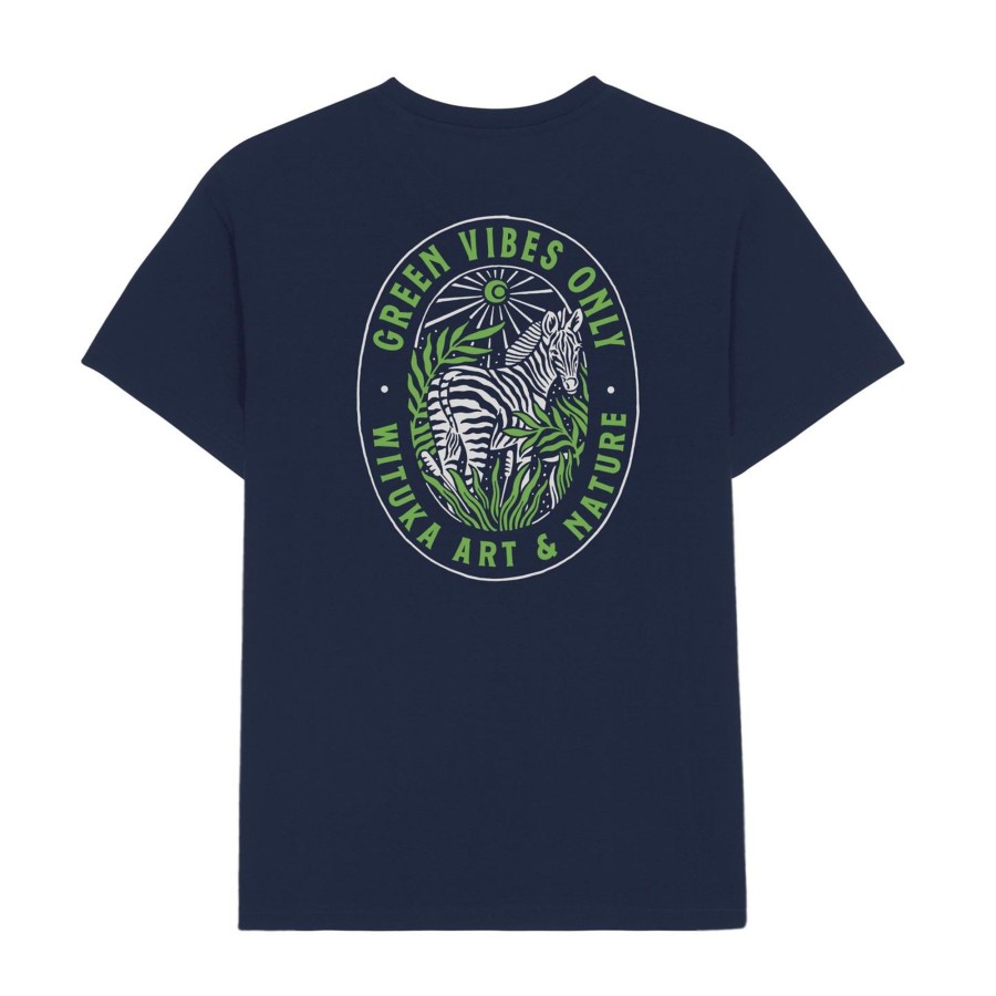 Wituka Green Vibes Only French Navy Camisetas