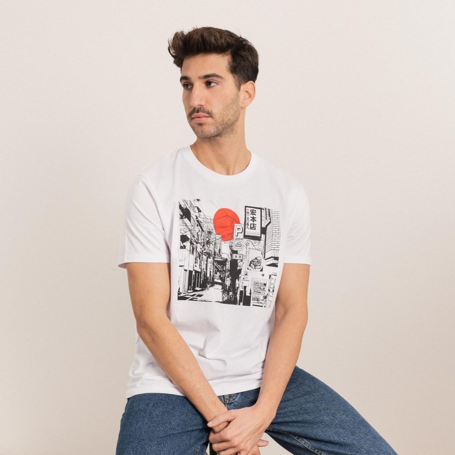 Wituka Tokyo Street Sunrise White Camisetas