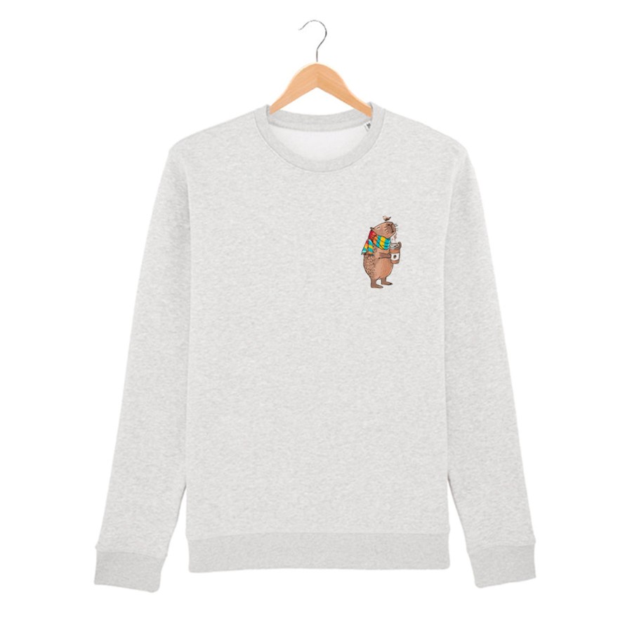 Wituka Coffeebara Sweatshirt Kids Cream Heather Grey Sudaderas