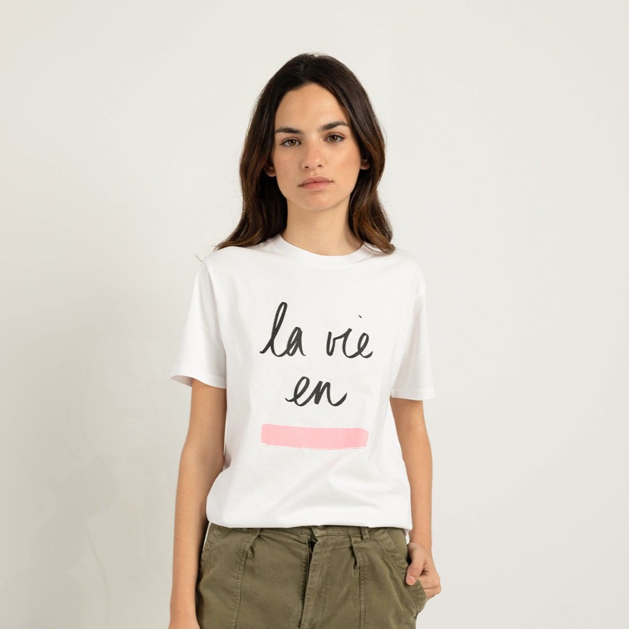 Wituka La Vie En Rose White Camisetas