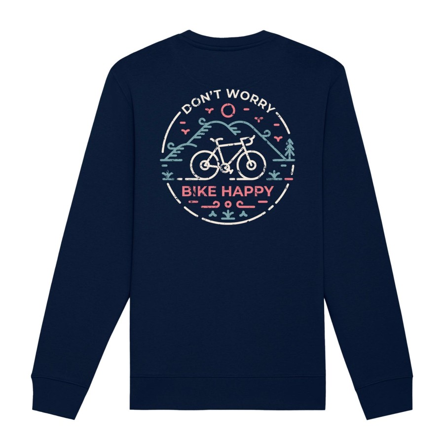 Wituka Don'T Worry Bike Happy Sweatshirt French Navy Sudaderas