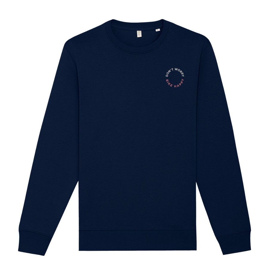 Wituka Don'T Worry Bike Happy Sweatshirt French Navy Sudaderas